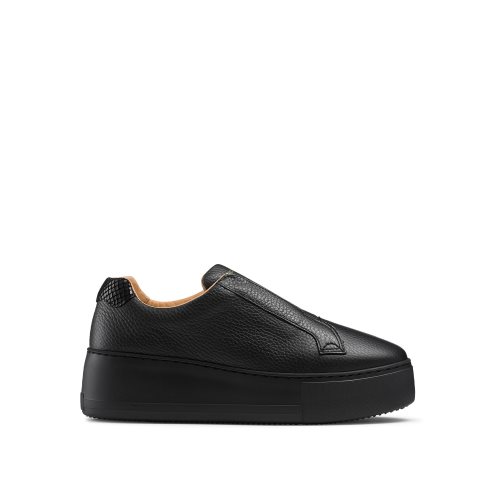 Buty Na Platformie Damskie Russell & Bromley Park Up Flatform Laceless Czarne | PL-198-BNR