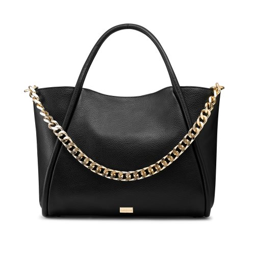 Torby Tote Damskie Russell & Bromley Icon Chain East/West Grab Czarne | PL-752-HBA